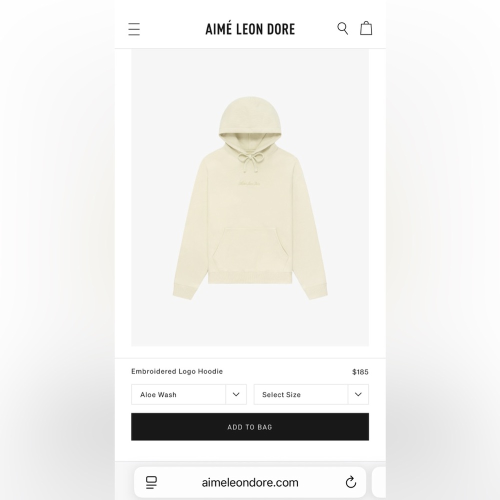 NWOT! Aloe Aime Leon Dore hoodie